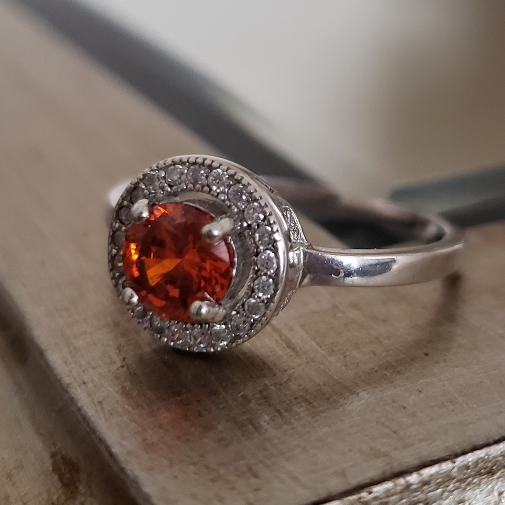 Silver Garnet Ring 🧡💍